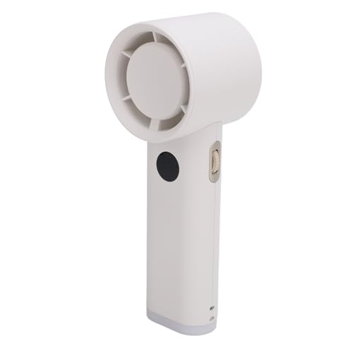 NIZUUONE Tragbarer Handheld-Lüfter Mini Handheld-Lüfter USB-Wiederaufladbares 100 Level LED-LED-Display mit 3600-mAh-Batterie Integriertes Nachtlicht für Heimweg Im Freien Im Freien (WHITE) von NIZUUONE