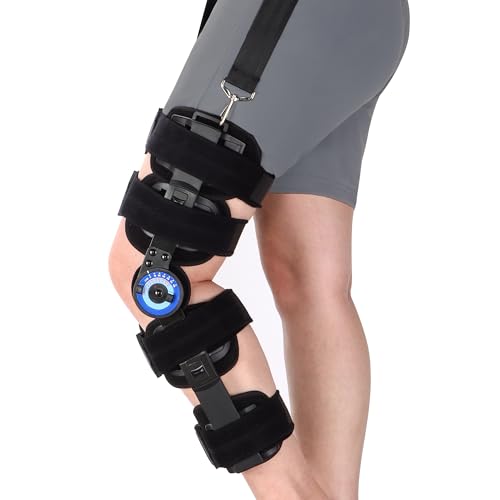 NIdreamCE Scharnier Knieorthese Mit Schulterriemen ROM Post Op, ACL, PCL, MCLUnterstützung Knie Immobilizer Brace mit Seite Bein Stabilisatoren Locking Winkel einstellbar orthopädische Reha NIdreamCE Scharnier Knieorthese Mit Schulterriemen ROM Post Op, ACL, PCL, MCLUnterstützung Knie Immobilizer Brace mit Seite Bein Stabilisatoren Locking Winkel einstellbar orthopädische Reha von NIdreamCE
