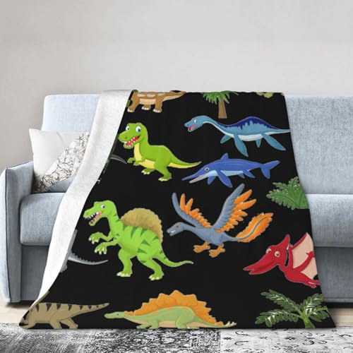 NImongt Atmungsaktive Flanelldecke mit Cartoon-Dinosaurier-Bildern, leicht, hautfreundlich, konditionierende Decke für Bett NImongt Atmungsaktive Flanelldecke mit Cartoon-Dinosaurier-Bildern, leicht, hautfreundlich, konditionierende Decke für Bett von NImongt