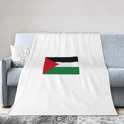 NImongt Atmungsaktive Flanelldecke mit Palästina-Flagge, leicht, hautfreundlich, konditionierende Decke für Bett von NImongt
