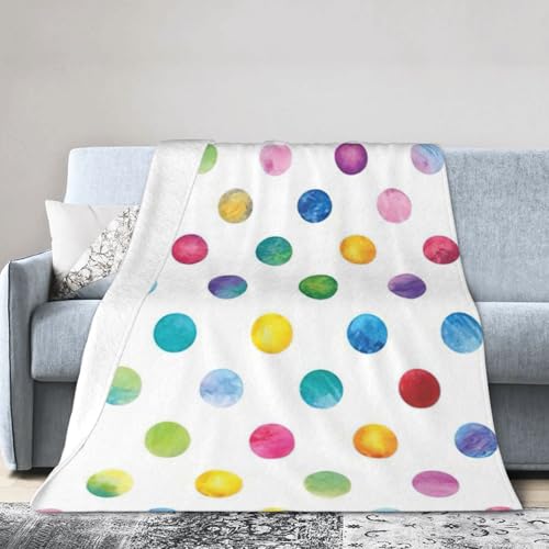 NImongt Atmungsaktive Flanelldecke mit blauem Punktemuster, leicht, hautfreundlich, konditionierende Decke für Bett NImongt Atmungsaktive Flanelldecke mit blauem Punktemuster, leicht, hautfreundlich, konditionierende Decke für Bett von NImongt