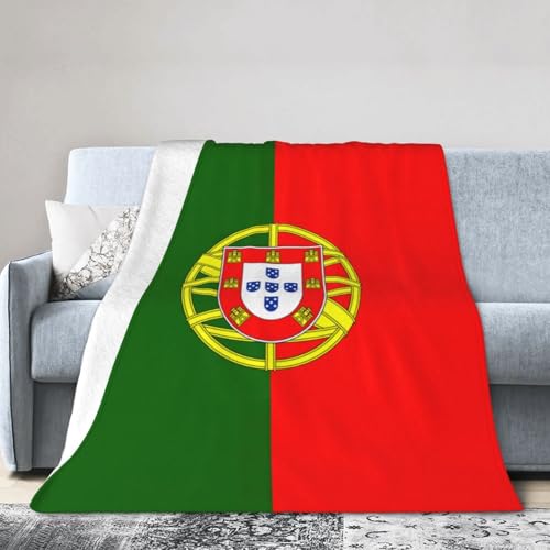 NImongt Atmungsaktive Flanelldecke mit portugiesischer Flagge, leicht, hautfreundlich, konditionierende Decke für Bett NImongt Atmungsaktive Flanelldecke mit portugiesischer Flagge, leicht, hautfreundlich, konditionierende Decke für Bett von NImongt