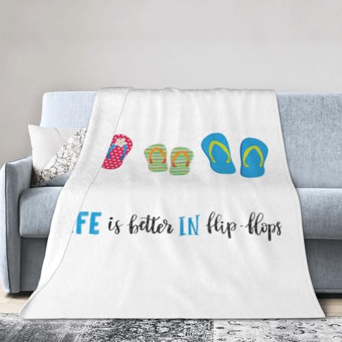 NImongt Flip-Flops, Kalligraphie, Strandschuhe, bedruckt, atmungsaktiv, Flanelldecke, leicht, hautfreundlich, konditionierende Decke für Bett von NImongt