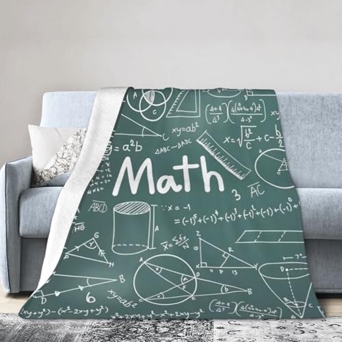 NImongt Formulas Shapes Theory Mathematikunterricht, Wortdruck, atmungsaktive Flanelldecke, leicht, hautfreundlich, konditionierende Decke für Bett von NImongt