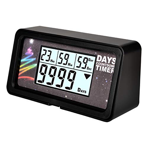 NInE-ROnG Jayron Backlight Digital 9.999 Tage Countdown-Timer Großes LCD-Display Countdown für den Ruhestand Hochzeitsurlaub Weihnachtsveranstaltung Klassenzimmer Kreuzfahrt von NInE-ROnG