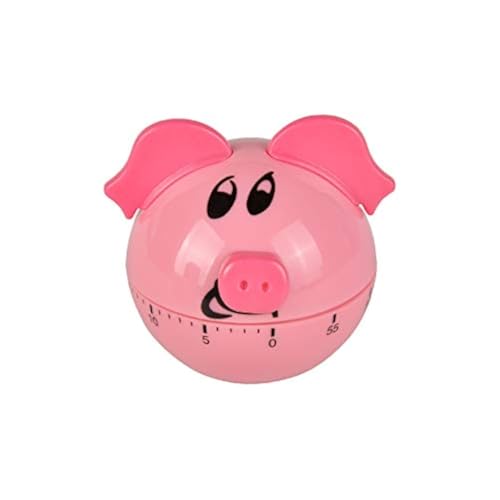 Jayron Mechanical Kitchen Timer Schwein Cartoon Niedlich Form Stundenzähler Countdown Wecker,Geeignet zum Backen und Kochen,Lernen von NInE-ROnG