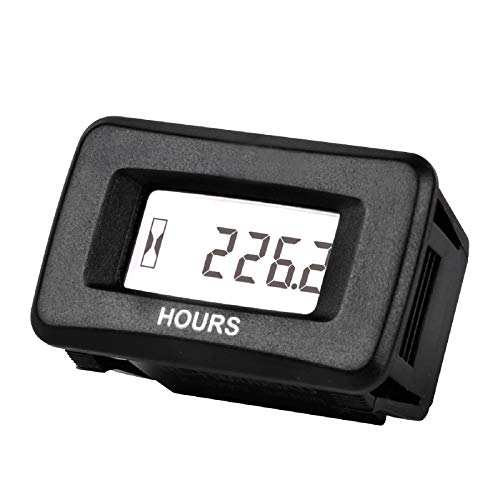 NInE-ROnG AC/DC 5V bis 277V Digitaler LCD Betriebsstundenzähler Akkumulieren von Daten für Garten Rasenmäher ZTR Traktor Generator Golf Cart Club Car Boot ATV Motor Kompressor und pneumatische Geräte NInE-ROnG AC/DC 5V bis 277V Digitaler LCD Betriebsstundenzähler Akkumulieren von Daten für Garten Rasenmäher ZTR Traktor Generator Golf Cart Club Car Boot ATV Motor Kompressor und pneumatische Geräte von NInE-ROnG