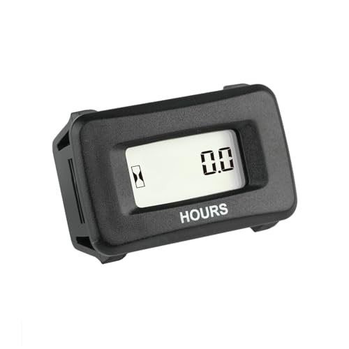 NInE-ROnG AC/DC-Betriebsstundenzähler,Digitaler Motorbetriebsstundenzähler 5-35 V,Nicht Rücksetzbarer Laufzeit-Tracker für Boot Marine ATV UTV Traktor Generator Mäher Motorrad Golfwagen Außenbordaus von NInE-ROnG
