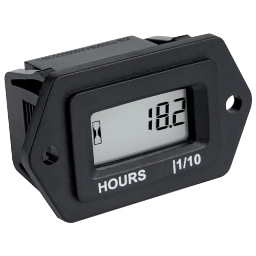 NInE-ROnG Digital LCD Betriebsstundenzähler Spannung AC/DC 5V bis 277V,Nicht Polarisiert,Snap-In-Installation,Wasserdichtes Design für ZTR Rasenmäher Traktor Generator Club Auto Kompressor NInE-ROnG Digital LCD Betriebsstundenzähler Spannung AC/DC 5V bis 277V,Nicht Polarisiert,Snap-In-Installation,Wasserdichtes Design für ZTR Rasenmäher Traktor Generator Club Auto Kompressor von NInE-ROnG