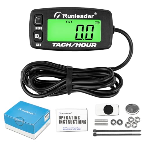 NInE-ROnG Digitales Tachometer-Stundenmesser mit austauschbarer Batterie, Wartungserinnerung und beleuchtet für Bootsaußendrive, ATV, Generator, Mäher, Motorrad, Kettensäge und andere Benzinmotoren NInE-ROnG Digitales Tachometer-Stundenmesser mit austauschbarer Batterie, Wartungserinnerung und beleuchtet für Bootsaußendrive, ATV, Generator, Mäher, Motorrad, Kettensäge und andere Benzinmotoren von NInE-ROnG