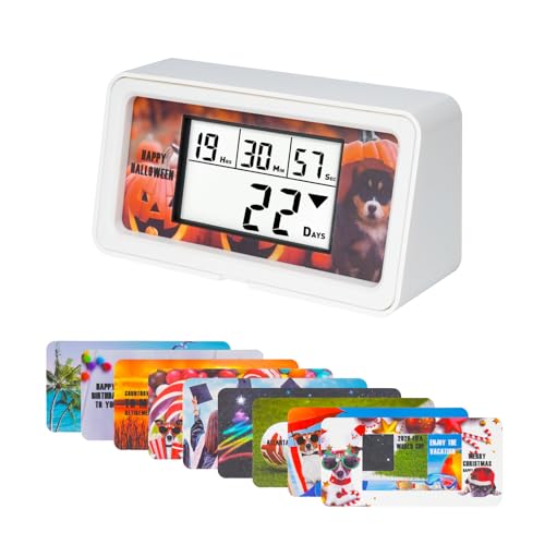 NInE-ROnG Hintergrundbeleuchtung Digital 9,999 Tage Countdown Timer Großes LCD Display Count Down für Ruhestand Hochzeit Urlaub Weihnachten Event Klassenzimmer Kreuzfahrt (WT) von NInE-ROnG