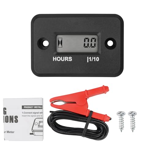NInE-ROnG Induktiver Betriebsstundenzähler/Stundenzähler mit Krokodilklemme, Wasserdicht IP68 für Gasmotor Rasenmäher Generator Hochdruckreiniger Marine ATV Boot Außenbordmotor Dirt Bike NInE-ROnG Induktiver Betriebsstundenzähler/Stundenzähler mit Krokodilklemme, Wasserdicht IP68 für Gasmotor Rasenmäher Generator Hochdruckreiniger Marine ATV Boot Außenbordmotor Dirt Bike von NInE-ROnG