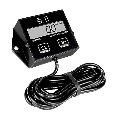 NInE-ROnG LCD Digitaler Drehzahlmesser Betriebsstundenzähler Programmierbar und rücksetzbar Wartungsintervall Batterie austauschbar Automatische Abschaltung Wasserdicht für ZTR-Rasenmäher NInE-ROnG LCD Digitaler Drehzahlmesser Betriebsstundenzähler Programmierbar und rücksetzbar Wartungsintervall Batterie austauschbar Automatische Abschaltung Wasserdicht für ZTR-Rasenmäher von NInE-ROnG