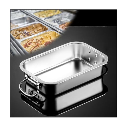 NJDQFA 40 * 30cm,15cm,Stapelbar Gastro Behälter Mit Griff,Rechteckig Warmhaltebehälter Chafing Dish,Mahlzeit Edelstahl Zutatenbehälters NJDQFA 40 * 30cm,15cm,Stapelbar Gastro Behälter Mit Griff,Rechteckig Warmhaltebehälter Chafing Dish,Mahlzeit Edelstahl Zutatenbehälters von NJDQFA