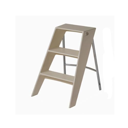 NJDQFA Klappbarer Tritthocker Aus Acryl Leiter,Transparente Einseitige Leiter Für Zuhause Bibliothek Büro,Zusammenklappbarer Kleiner Hocker,Weiß von NJDQFA