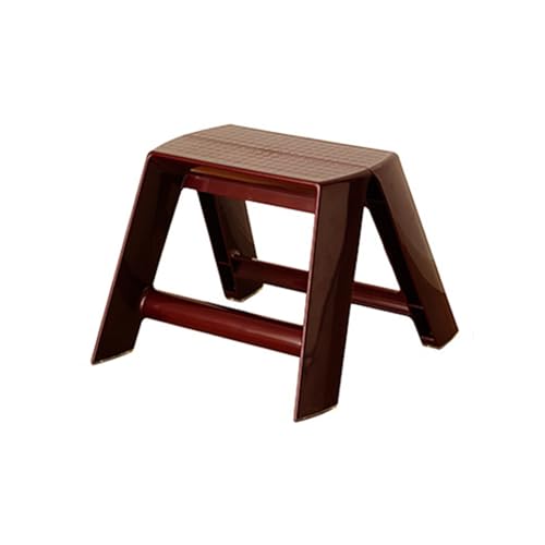 NJDQFA Klappbarer Tritthocker Für Kinder,Zusammenklappbarer Kleiner Hocker Für Zuhause Bibliothek Büro,Acryl Stehleitern Mit Breitem Pedal,Rot von NJDQFA