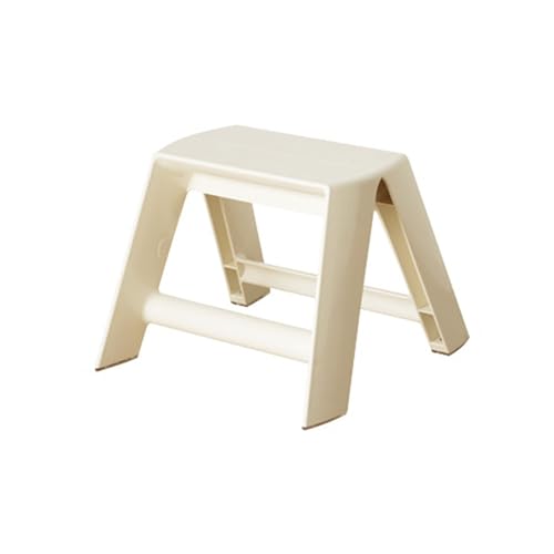 NJDQFA Klappbarer Tritthocker Für Kinder,Zusammenklappbarer Kleiner Hocker Für Zuhause Bibliothek Büro,Acryl Stehleitern Mit Breitem Pedal,Weiß von NJDQFA
