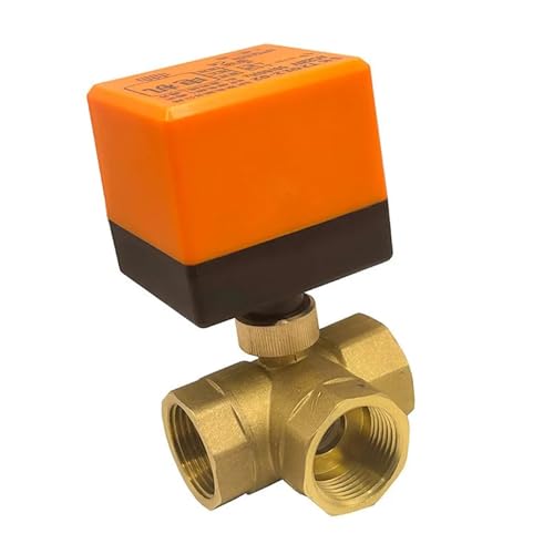 1/2'' 3/4'' 1'' 1-1/4'' 3 Way Motorized Ball Valve 3-Wire 2 Control T Type Electric Ball Valves For Water Gas Liquid(DN25,T TYPE_12VDC_CR02) von NJFTVEEFI