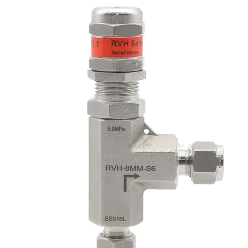 1/8" 1/4" 3/8" 1/2" 3 6 8 10 12 mm Compression Union 316 Stainless Steel Adjustable Spring Pressure Relief Safety Valve 6000 PSI(3l8,CP 10-75_COMPRESSION) von NJFTVEEFI