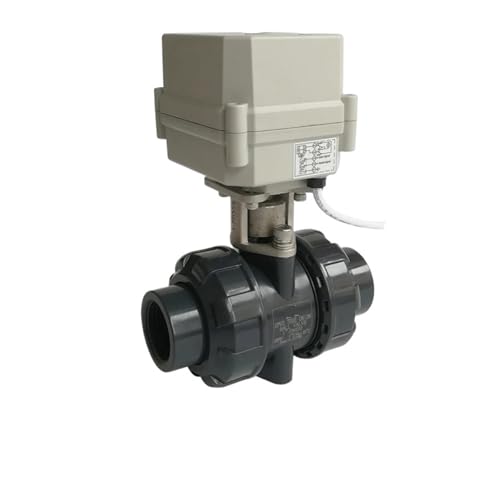 1'' PVC DN25 Electric Water Valve DC12V/24V 2/3/5 Wires with signal feedback On/Off 15 Seconds Metal Gears For glycol(BSP,D24V_CR303) von NJFTVEEFI