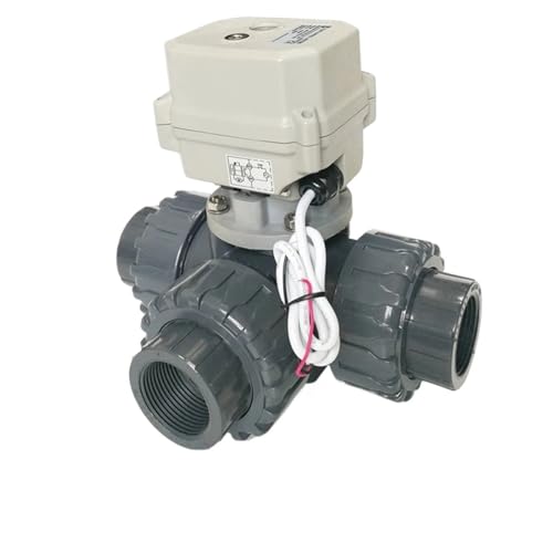 DN50 3-WAY UPVC electric water valve 2", AC24V Electric Automated Water Valve used for water supply 12 seconds on/off(NPT THREAD_AC24V_CR303) von NJFTVEEFI