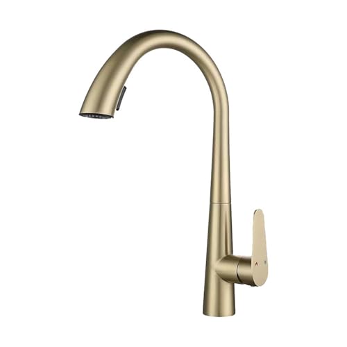 Pull-out kitchen faucet with 360° rotation, made of chrome-plated stainless steel. von NJFTVEEFI