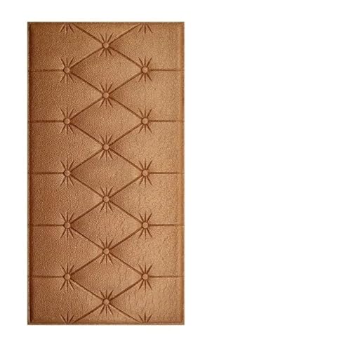 NJIEzhao Bettkopfteil Anti-Kollision DIY Wandmatte Pad verdicken 3D Wandaufkleber Selbstklebende Tapete Kinder Schlafzimmer weiches Kissen(Brown) von NJIEzhao