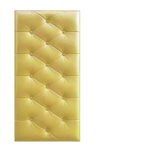 NJIEzhao Bettkopfteil Anti-Kollision DIY Wandmatte Pad verdicken 3D Wandaufkleber Selbstklebende Tapete Kinder Schlafzimmer weiches Kissen(Gold) von NJIEzhao