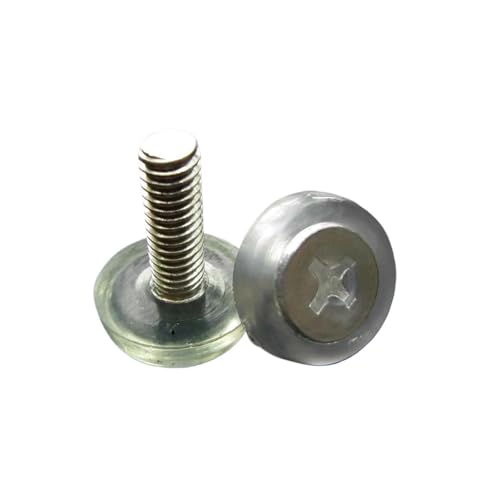 NJIEzhao Transparente Möbel Tisch Sofa Schrank Verstellbare Nivellierungsbeine Gleitschienen-Nivellierungsbasis Einschraubbares Anschraubpolster Verstellbare Gerätefüße(M8x20) von NJIEzhao