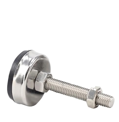 NJIEzhao Verstellbares Drehbankbein aus Edelstahl mit M8-, M10- und M12-Gewindetyp Nivellierfüße, Drehsockel, Nivellierbeine, Möbel-Gleitpolster Verstellbare Gerätefüße(D43xM8x60mm,10 Pcs) von NJIEzhao