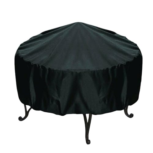 Runde Feuerschalenabdeckung for Kohlenbeckenöfen, wasser- und winddichter, sonnenbeständiger Schutz Terrassenheizung Abdeckung(112x21cm) von NJIEzhao