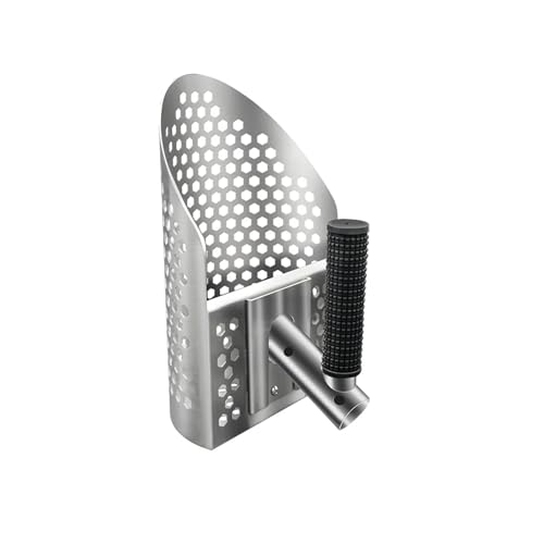 Sandflöhe Rechen Metallsuchlöffel aus Edelstahl, ergonomischer Griff, Vollmetallkonstruktion for die Schatzsuche am Strand und Erkundung im Freien(Beach shovel) von NJIEzhao