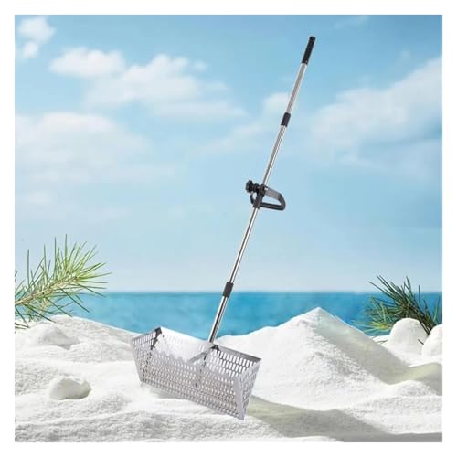 Sandflöhe Rechen Sand Sift Rake Sea Food Catcher Sharp Teeth Carbon Steel Tooth Sifter für(Silver) von NJIEzhao