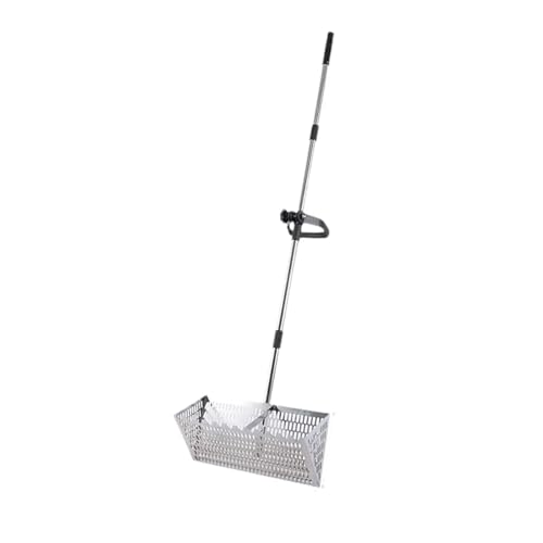 Sandflöhe Rechen Sandflöhe Rechen Sieben Multifunktionale Einfache Reinigung Premium Teleskop Griff Strand Sieb Tiefe Schaufel(Silver) von NJIEzhao