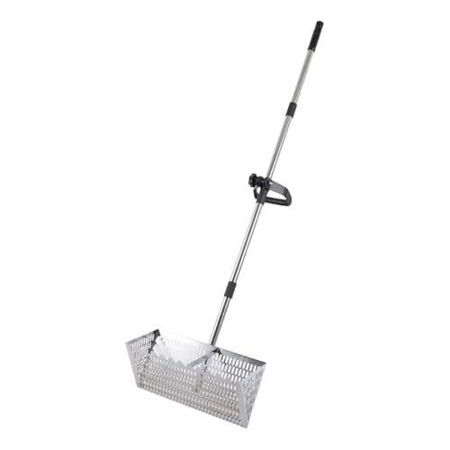 Sandflöhe Rechen Sandflohharke Scharfe Strand-Netzschaufel Ergonomischer Krabbenfänger aus Edelstahl Hand-Sandsieb mit langem Griff von NJIEzhao