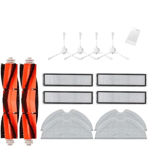 Kompatibel Mit Dreame, D9 / D9 LDS Roboter-Staubsauger, Rollen-Seitenbürste, Moppfilter, Wassertank, Ersatzteilzubehör(14pcs) von NJIRGOXS