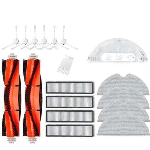 Kompatibel Mit Dreame, D9 / D9 LDS Roboter-Staubsauger, Rollen-Seitenbürste, Moppfilter, Wassertank, Ersatzteilzubehör(17pcs) von NJIRGOXS