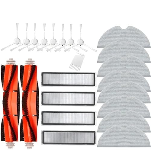 Kompatibel Mit Dreame, D9 / D9 LDS Roboter-Staubsauger, Rollen-Seitenbürste, Moppfilter, Wassertank, Ersatzteilzubehör(22pcs) von NJIRGOXS