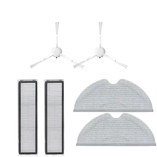 Kompatibel Mit Dreame, D9 / D9 LDS Roboter-Staubsauger, Rollen-Seitenbürste, Moppfilter, Wassertank, Ersatzteilzubehör(6pcs T) von NJIRGOXS