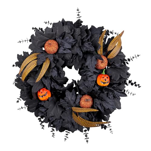 Dekorationsartikel FüR Halloween, KüRbisgirlande Aus Schwarzem Ahornblatt, WandanhäNger FüR Party, Geisterfest, Rattanring, TüRanhäNger, Halloween-Heimdekoration Dekorationsartikel FüR Halloween, KüRbisgirlande Aus Schwarzem Ahornblatt, WandanhäNger FüR Party, Geisterfest, Rattanring, TüRanhäNger, Halloween-Heimdekoration von NJNRCOHXV