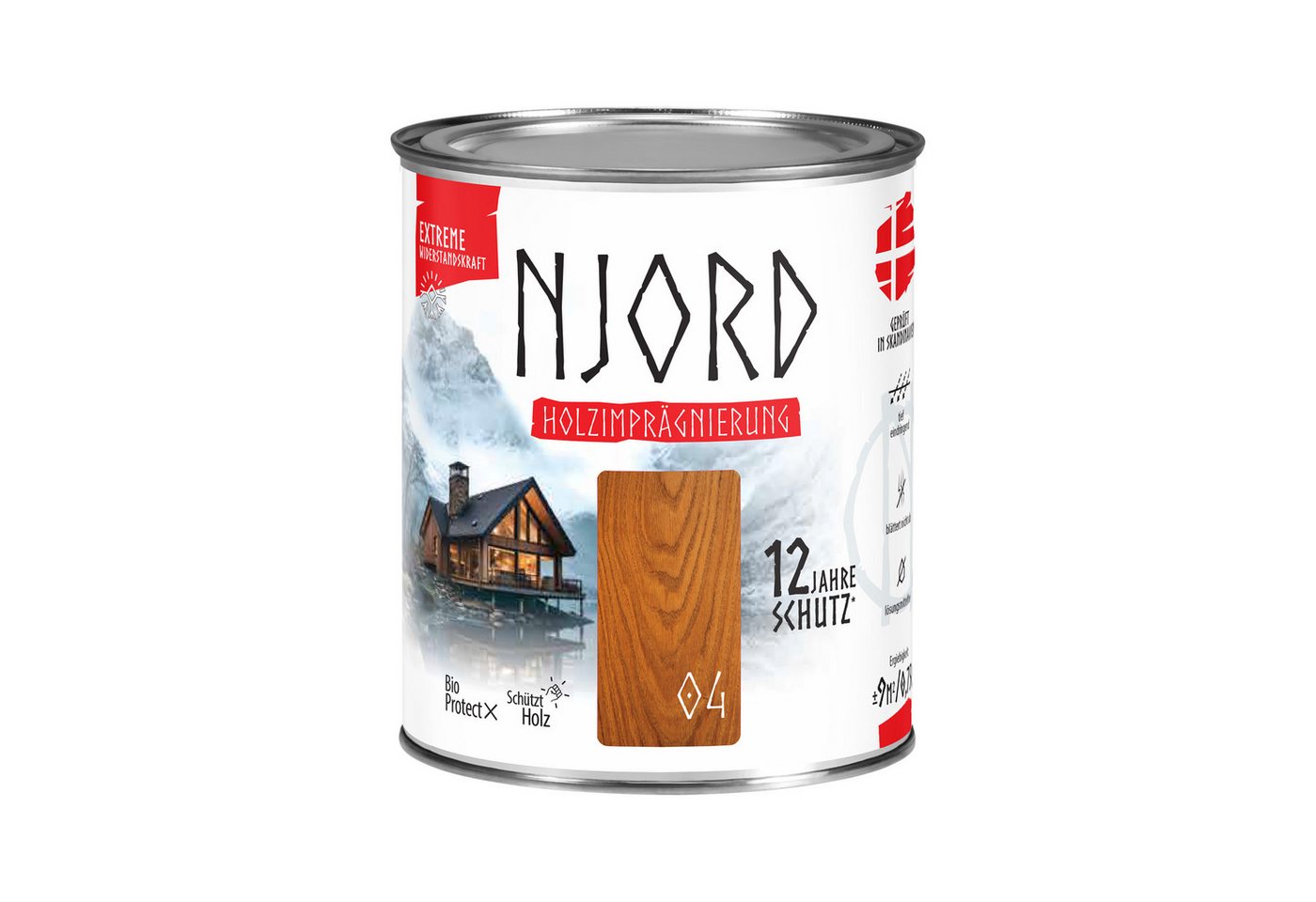 NJORD Holzgrundierung NJORD Extreme Holzimpragnierung (04) Nordische Eiche - 0,75L von NJORD
