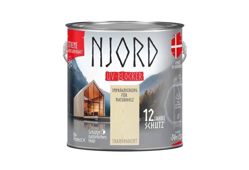 NJORD Holzgrundierung NJORD Holzschutz Beständig UV Blocker Farblos - 2,5L von NJORD