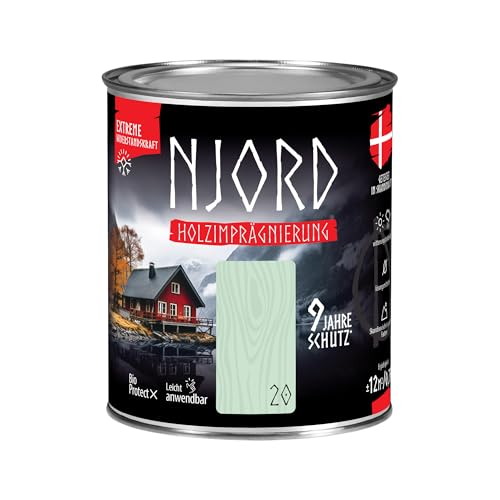 Njord Holzimprägnierung 750ml Holzfarbe (20) Nordische Gräser Holzschutz Bis zu 9 Jahre Holzlack Wetterfest Holzlasur von NJORD