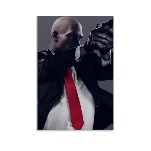 NJZUSA Hitman 3-Wanddekoration, Leinwand, Büro, Kunstdruck, Gemälde, Druck, Zuhause, Wohnzimmer, Schlafzimmer, Dekoration, Kunstwerk, ungerahmt, 40 x 60 cm von NJZUSA