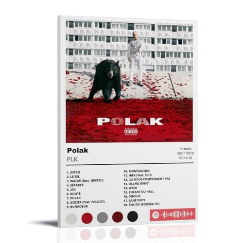 NJZUSA PLK PolakWall Decor Leinwand Büro Kunst Gemälde Druck Zuhause Wohnzimmer Schlafzimmer Dekor Kunstwerk Rahmenstil 50 x 75 cm von NJZUSA