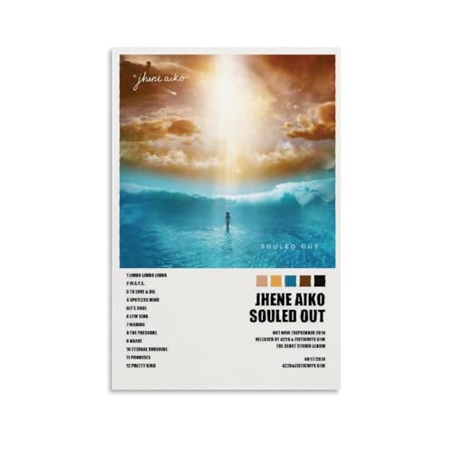 NJZUSA Souled Out Album Jhené AikoWall Decor Leinwand Büro Kunst Gemälde Druck Zuhause Wohnzimmer Schlafzimmer Dekor Kunstwerk Unframe-Stil 20 x 30 cm von NJZUSA
