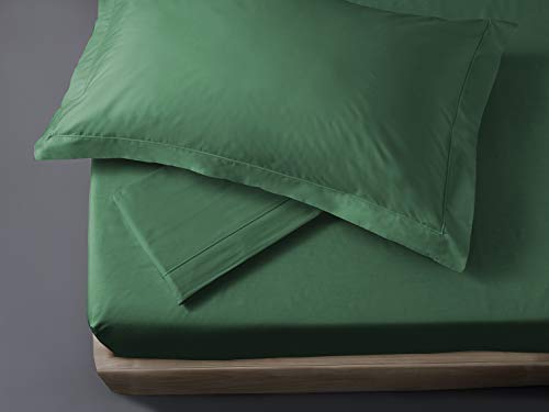 NK HOME ENNEKAPPA1876 COLOR Bettwäscheset für Einzelbett LETTO SINGOLO Dunkelgrüm von NK HOME ENNEKAPPA1876 COLOR