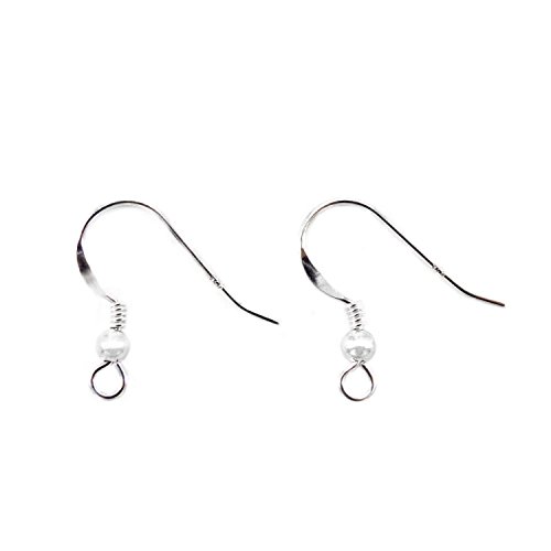 NaturSchatulle Ohrhaken Ohrringe Rohlinge 100% Sterling Silber 925 I 2 Paar I DIY Ohrhänger Schmuck Selber Basteln Fischhaken Schmuckherstellung von NaturSchatulle