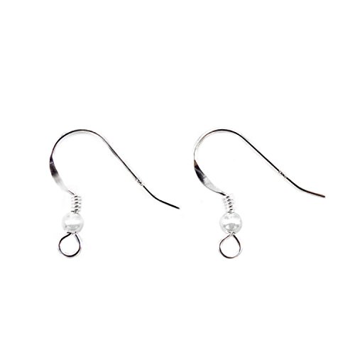 NaturSchatulle Ohrhaken Ohrringe Rohlinge 100% Sterling Silber 925 I 25 Paar I DIY Ohrhänger Schmuck Selber Basteln Fischhaken Schmuckherstellung von NaturSchatulle
