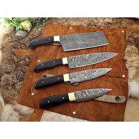 Handgemachte Damaskus Stahl Koch Messer Set Housewarminggeschenk Brautjungfer Geschenk Geburtstagsgeschenk Für Ihn von NKAntiquesShop